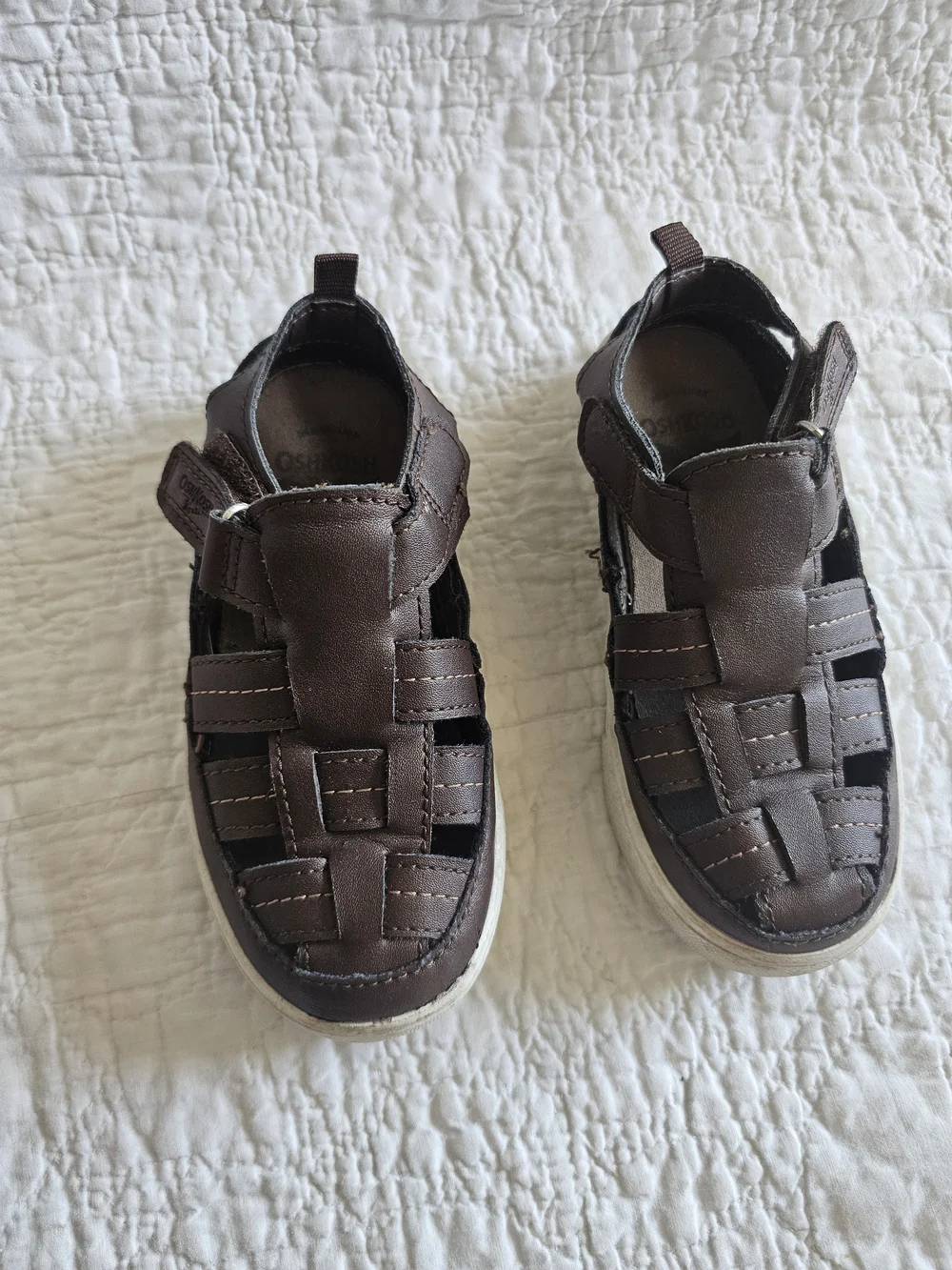 OshKosh Bagosh Kids Brown Fisherman Sandals - Comfortable Everyday Wear 9 Child